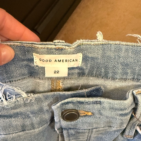 Good American Light Blue Distressed Jeans - Picture 2 of 5